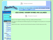 Tablet Screenshot of kidssongs.twinkletrax.com